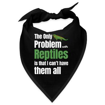 Das Einzige Problem Mit Reptilien: Herpetologe, - Bandana - Schwarz - Vorne