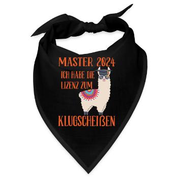 Master 2024 Habe die Lizenz zum Klugscheißen - Bandana - Schwarz - Vorne