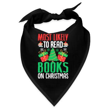 Am ehesten lesen Sie ein Buch über Weihnachten lustig - Bandana - Schwarz - Vorne