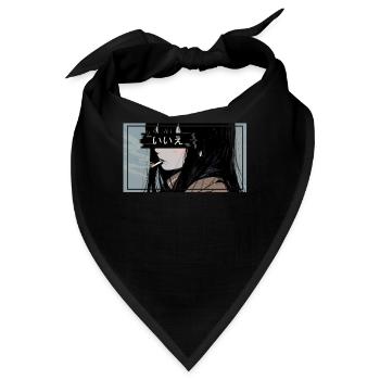Sad Girl Smoking Cigarette Edgy Gothic Grunge Aest - Bandana - Schwarz - Vorne