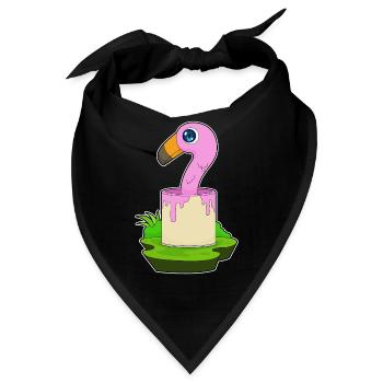 Flamingo Maler Farbeimer Malen - Bandana - Schwarz - Vorne