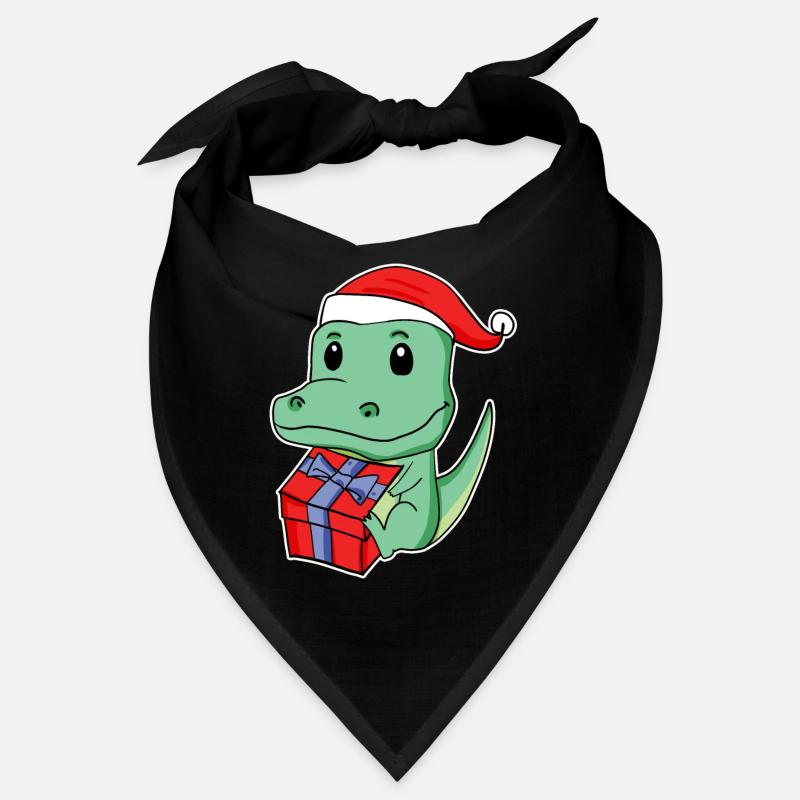 Crocodile with Santa hat Bandana
