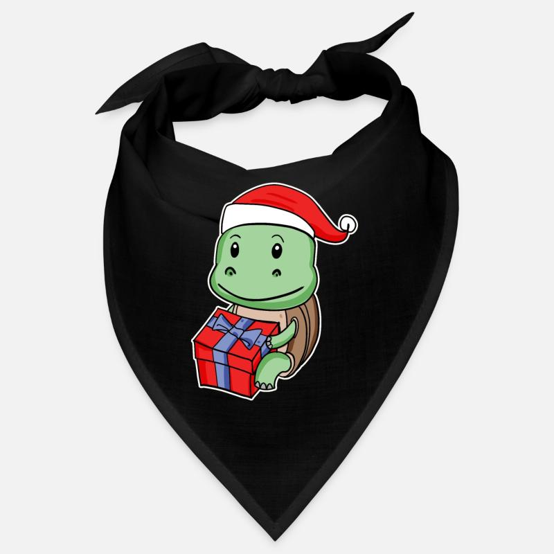 Tortue avec chapeau de Noël Bandana