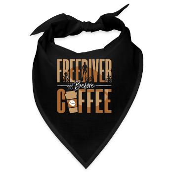 Freediving Freediver Before Coffee Diving Lover - Bandana - Schwarz - Vorne
