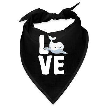 Weißwal Beluga Wal - Bandana - Schwarz - Vorne