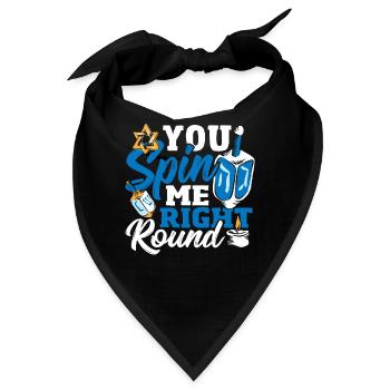 Chanukka Jude Jude Menora Schabbat - Bandana - Schwarz - Vorne