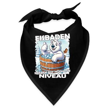 Eisbaden Winterbaden Lustig - Bandana - Schwarz - Vorne