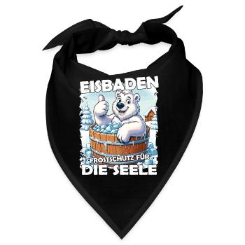 Eisbaden Winterbaden Lustig - Bandana - Schwarz - Vorne