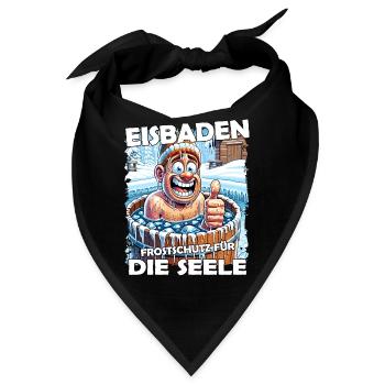 Eisbaden Winterbaden Lustig - Bandana - Schwarz - Vorne