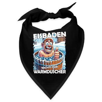 Eisbaden Winterbaden Lustig - Bandana - Schwarz - Vorne