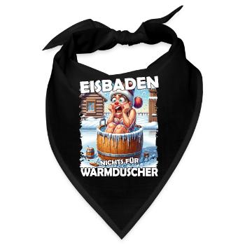 Eisbaden Winterbaden Lustig - Bandana - Schwarz - Vorne