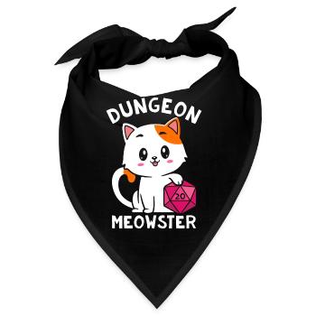 Dungeon Meowster - Bandana - Schwarz - Vorne