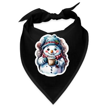 Schneemann - Bandana - Schwarz - Vorne