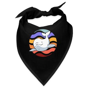 Weißwal Beluga Wal - Bandana - Schwarz - Vorne