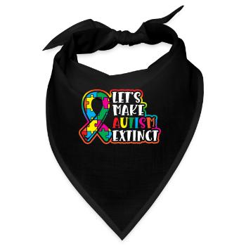 Machen Wir Den Autismus Zum Aussterben Des - Bandana - Schwarz - Vorne