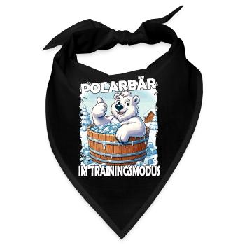Eisbaden Winterbaden Lustig - Bandana - Schwarz - Vorne