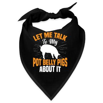 Pot Belly Pig Geschirr Und Leine Pot Belly Pig - Bandana - Schwarz - Vorne