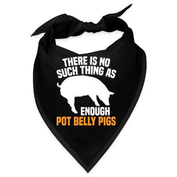 Pot Belly Pig Geschirr Und Leine Pot Belly Pig - Bandana - Schwarz - Vorne