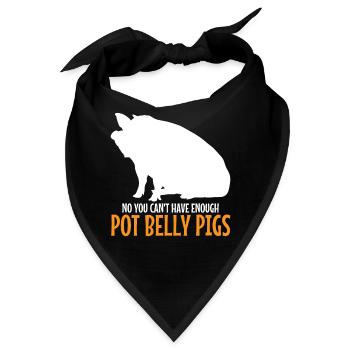 Pot Belly Pig Geschirr Und Leine Pot Belly Pig - Bandana - Schwarz - Vorne