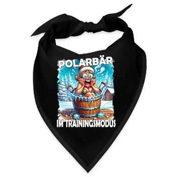 Eisbaden Winterbaden Lustig - Bandana - Schwarz - Vorne