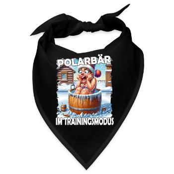 Eisbaden Winterbaden Lustig - Bandana - Schwarz - Vorne
