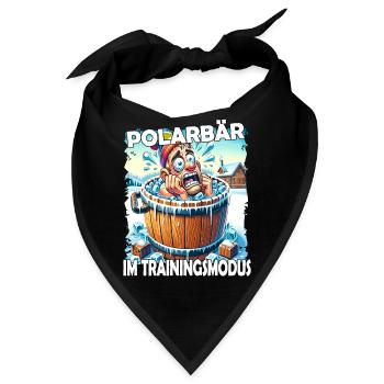 Eisbaden Winterbaden Lustig - Bandana - Schwarz - Vorne