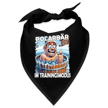 Eisbaden Winterbaden Lustig - Bandana - Schwarz - Vorne