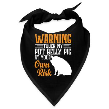 Pot Belly Pig Geschirr Und Leine Pot Belly Pig - Bandana - Schwarz - Vorne