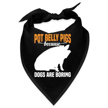 Pot Belly Pig Geschirr Und Leine Pot Belly Pig - Bandana - Schwarz - Vorne