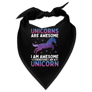 Einhörner Sind Großartig Bin Ich Ein Einhorn - Bandana - Schwarz - Vorne