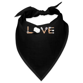 Backliebe LOVE Konditorei Backteig Konditorin - Bandana - Schwarz - Vorne