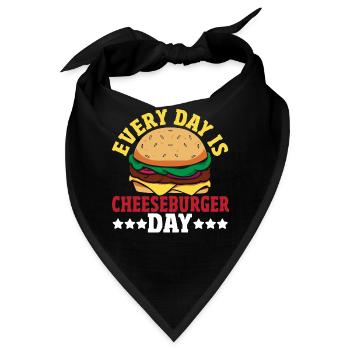 Hamburger Käse Cheeseburger Snacks Cheeseburger - Bandana - Schwarz - Vorne