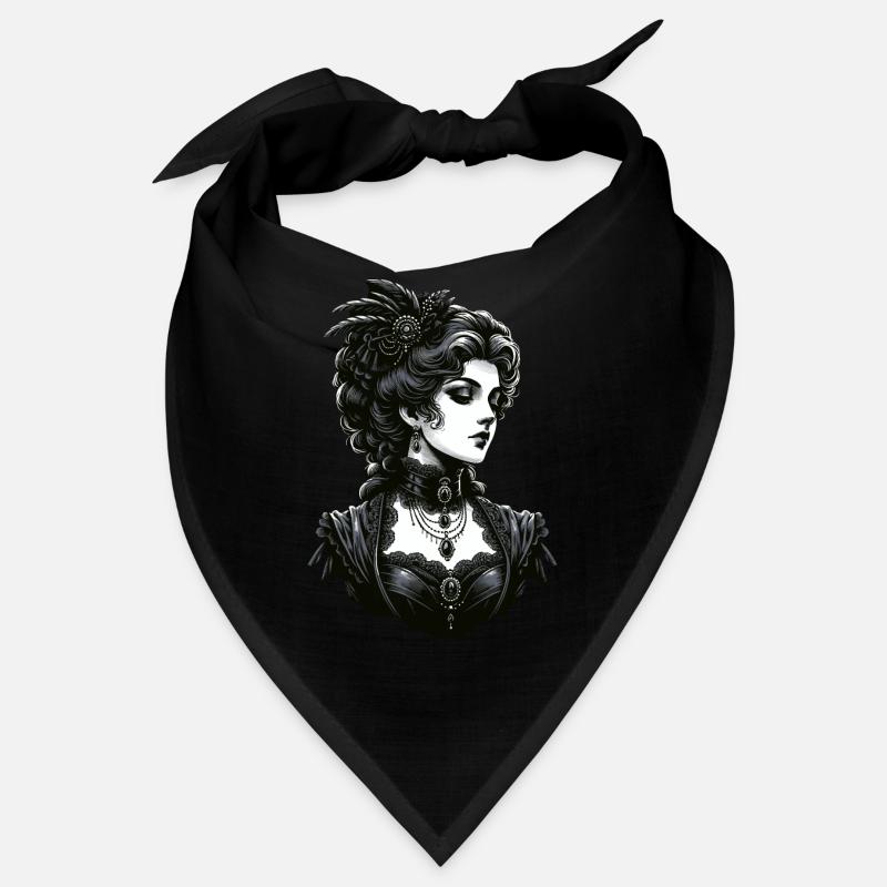 Elegant Gothic Lady: Victorian Grace Bandana
