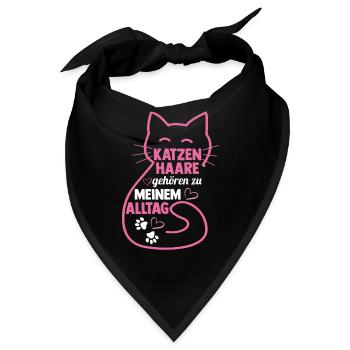 Katze Miezekatze Katzenliebhaber Katzenbesitzer Ka - Bandana - Schwarz - Vorne