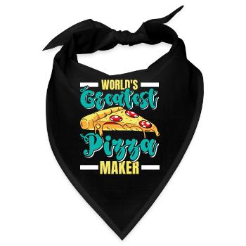 Pizza Backen World's Greatest Pizza Maker - Bandana - Schwarz - Vorne