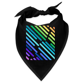 REGENBOGEN-STREIFEN - Bandana - Schwarz - Vorne