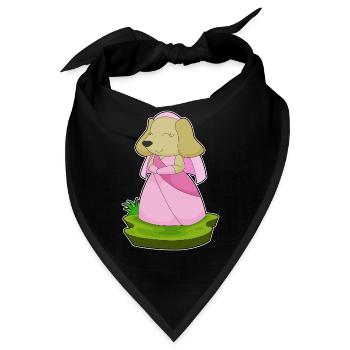 Hund Braut Schleier Hochzeit - Bandana - Schwarz - Vorne