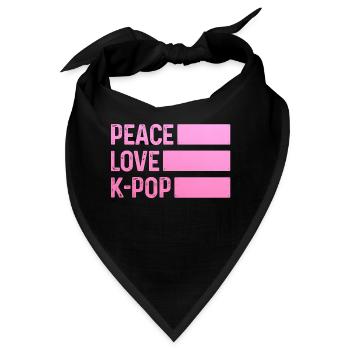 K-Pop-Fan Geschenk Koreanische Popmusik - Bandana - Schwarz - Vorne