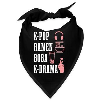 K-Pop Fan Geschenk Koreanische Popmusik - Bandana - Schwarz - Vorne