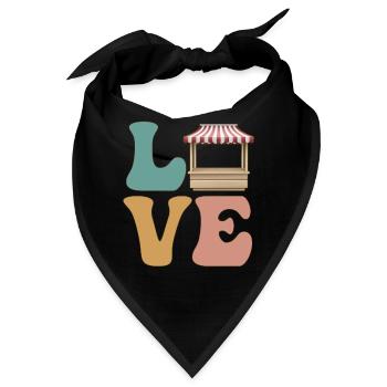 Flohmarkt Garagenverkauf Thrifting - Bandana - Schwarz - Vorne