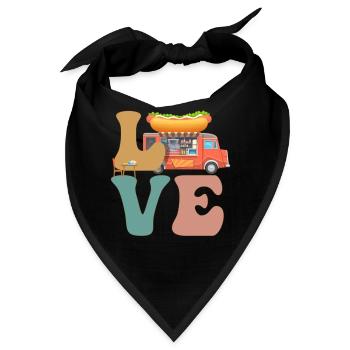 Food Truck - Bandana - Schwarz - Vorne