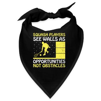 Squashspieler Squash-Tennisspieler Raquetball-Spor - Bandana - Schwarz - Vorne