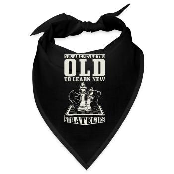 Schachspieler Schachbrettstratege sagt Schach - Bandana - Schwarz - Vorne
