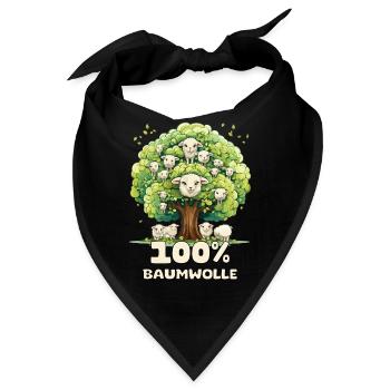 Lustiges Wortspiel; 100 % Baumwolle - Bandana - Schwarz - Vorne