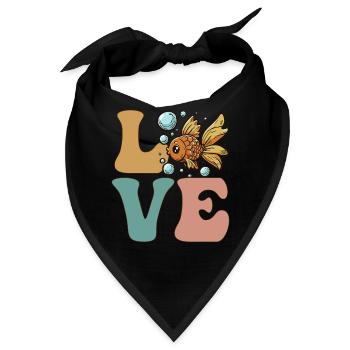 Goldfisch Fischliebhaber Goldfisch - Bandana - Schwarz - Vorne
