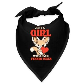 Fennec Fox Süße Fennec Foxes Fennec Tier - Bandana - Schwarz - Vorne