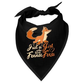 Fennec Fox Süße Fennec Foxes Fennec Tier - Bandana - Schwarz - Vorne