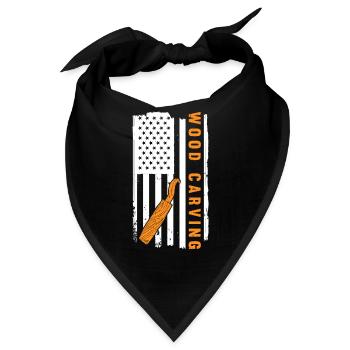 Holz schintzen Holzschnitzerei - Bandana - Schwarz - Vorne