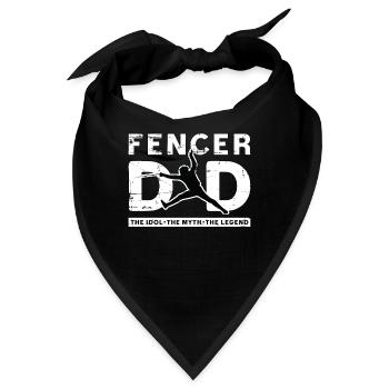 Fencer Dad The Idol The Myth The Sword Fighter - Bandana - Schwarz - Vorne