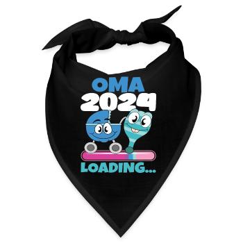 Oma 2024 werdende Oma 2024 Loading - Bandana - Schwarz - Vorne